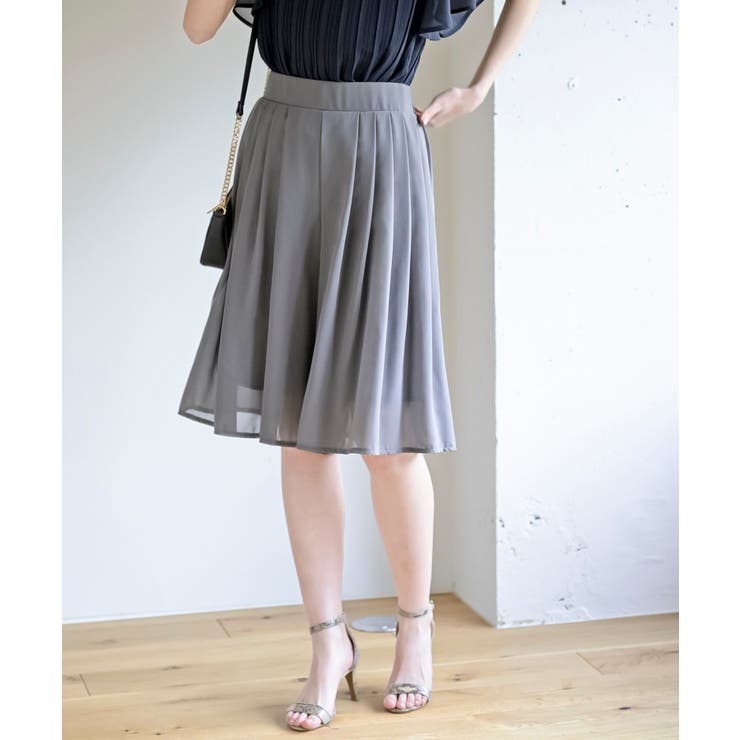 フロントタックシフォンキュロット[品番：RPSW0003634]｜rps