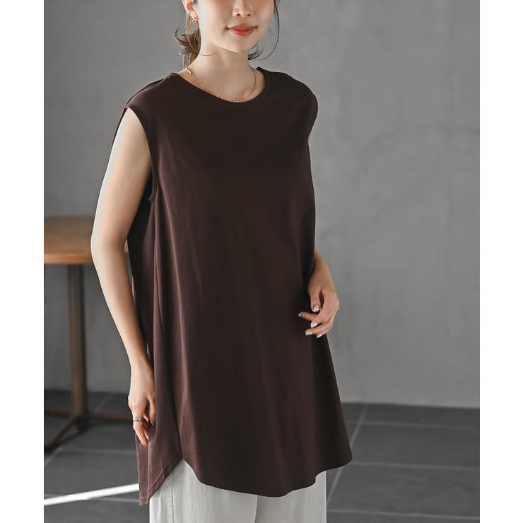ブラウン | ノースリカットチュニック | rps