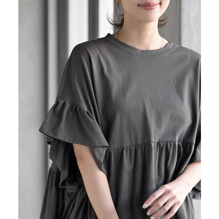 コットンワイドギャザーＴ | rps | 詳細画像14 