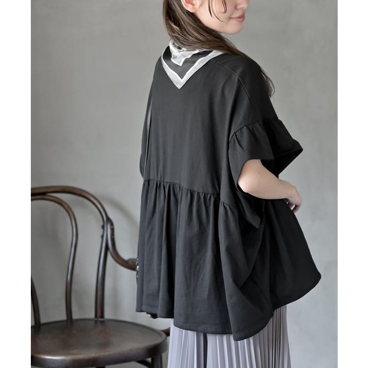 コットンワイドギャザーＴ | rps | 詳細画像24 