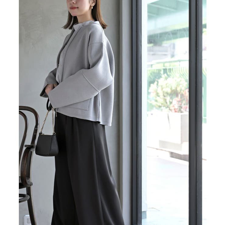 美品✨スローブイエナ ノーカラージャケット　コート　　ダンボールニット ダンボールニットノーカラージャケット[品番：RPSW0002979]｜rps