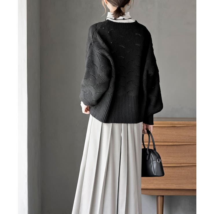 ウェーブ編みニットプルオーバー | rps | 詳細画像4 