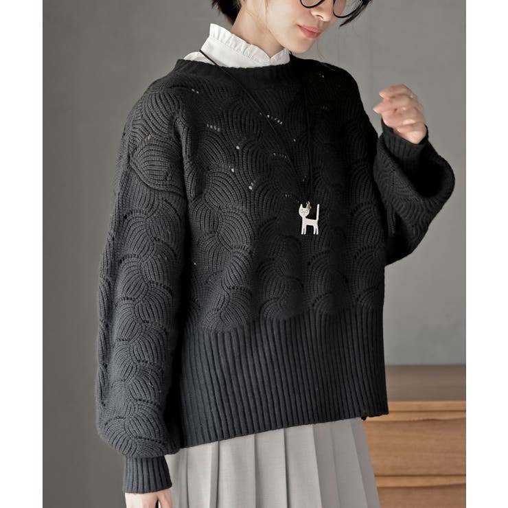 ウェーブ編みニットプルオーバー | rps | 詳細画像6 