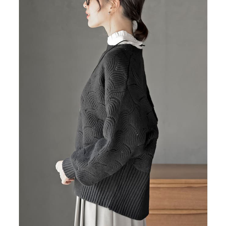 ウェーブ編みニットプルオーバー | rps | 詳細画像7 