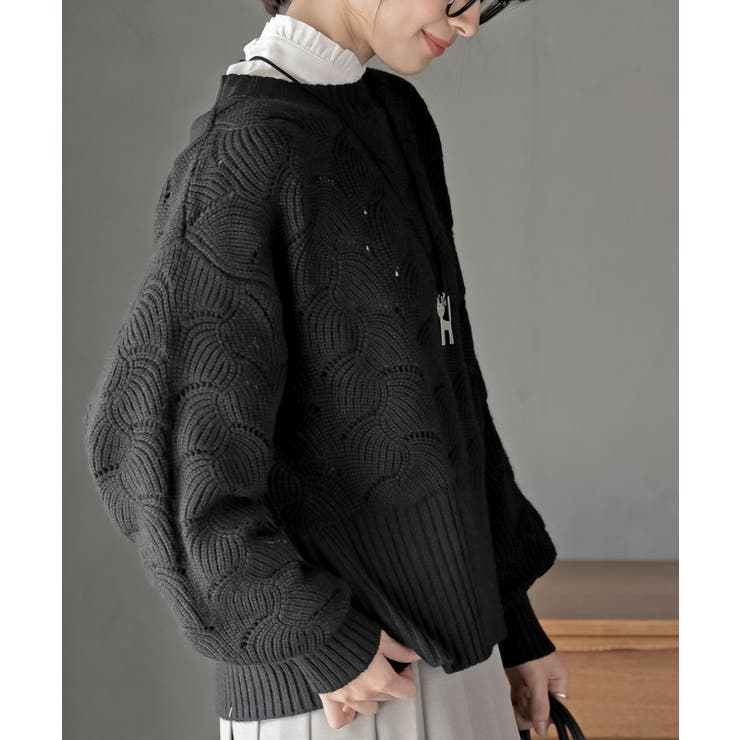 ウェーブ編みニットプルオーバー | rps | 詳細画像9 