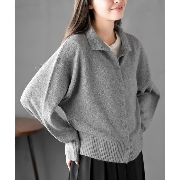 スタンドネックニットカーディガン | rps | 詳細画像17 