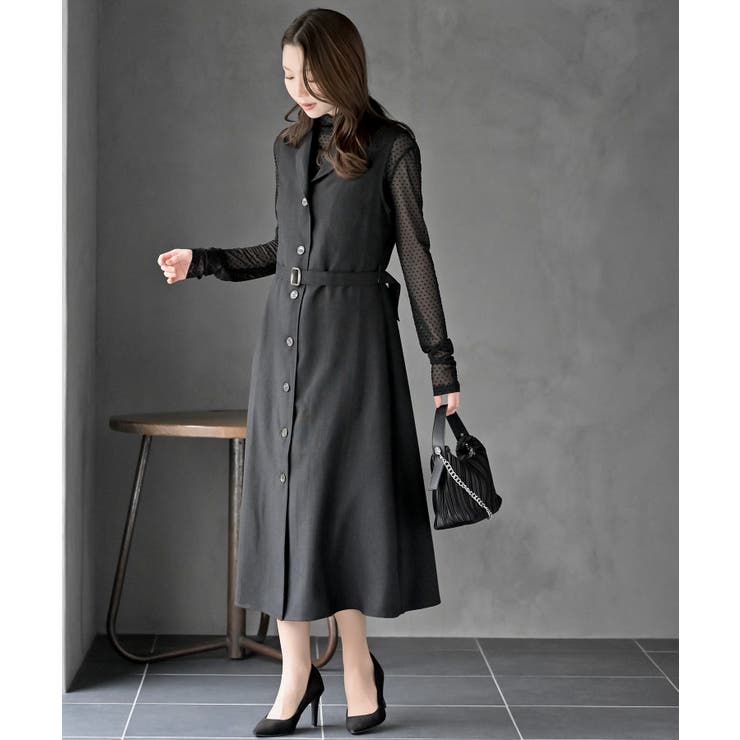 オープンカラージレワンピース | rps | 詳細画像9 