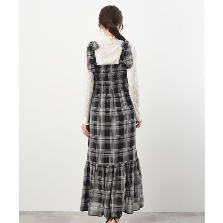 DSC / チェック柄シフォンワンピース DSC / チェック柄シフォンワンピース レディース