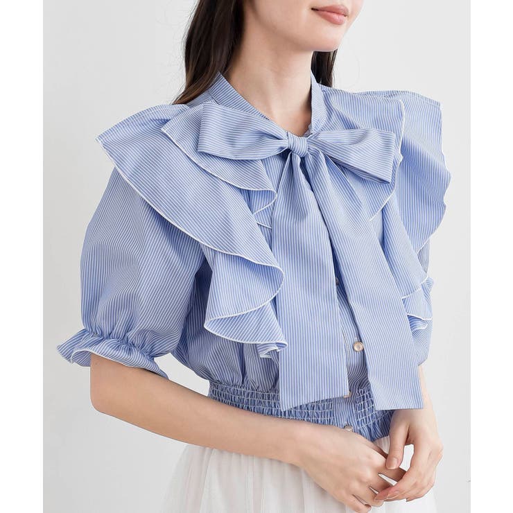 YVES SAINT LAURENT ビンテージ　ボウタイ　フリル　ブラウス Yves Saint Laurent（シャツ/ブラウス(長袖/七分)）のフリマアイテム一覧