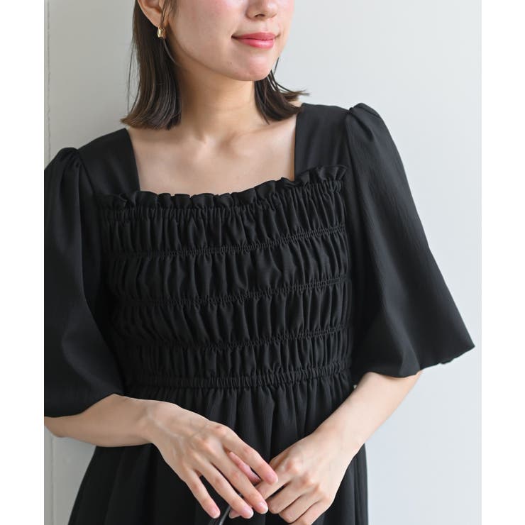 BACKリボンシャーリングワンピース[品番：RPSW0002866]｜rps  