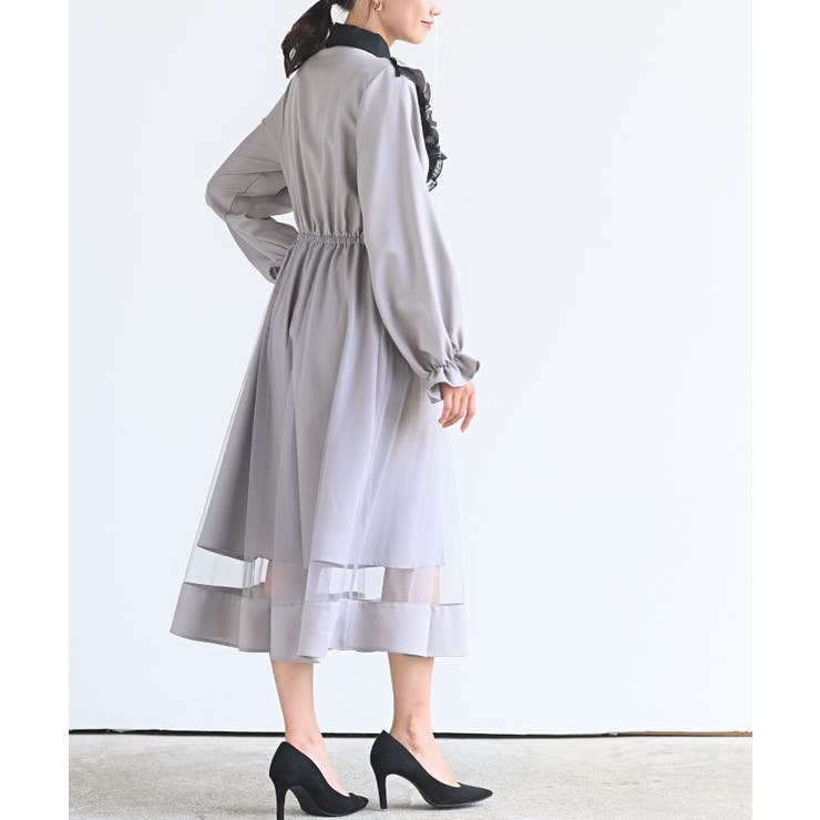 00s ozz croce レースアップチュール重ねフリルゴシックワンピース 00s ozz croce レースアップチュール重ねフリルゴシック