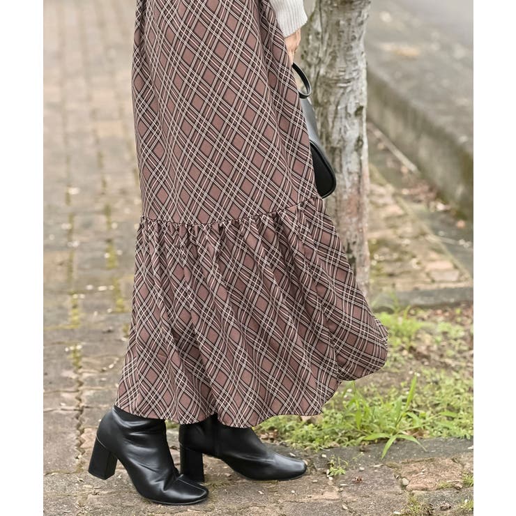 デシンプリントシャーリング肩リボンワンピース | rps | 詳細画像30 