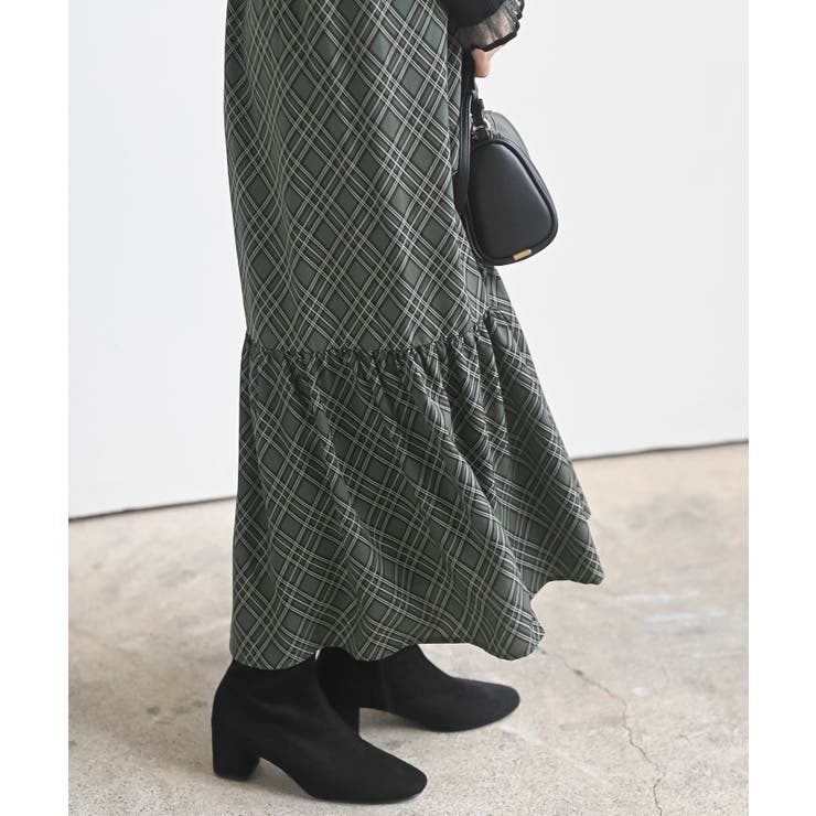 デシンプリントシャーリング肩リボンワンピース | rps | 詳細画像9 