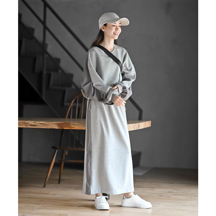 布帛切替裏毛プルオーバー×スカートセットアップ | rps | 詳細画像12 