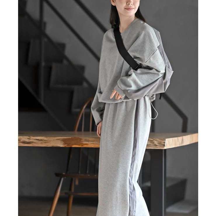 布帛切替裏毛プルオーバー×スカートセットアップ | rps | 詳細画像13 