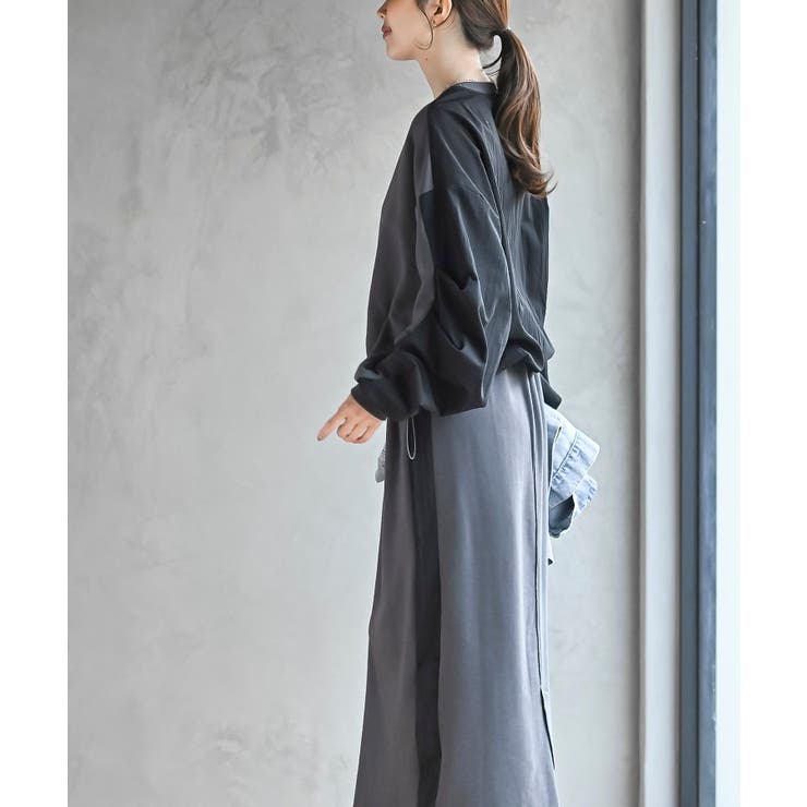 布帛切替裏毛プルオーバー×スカートセットアップ | rps | 詳細画像3 