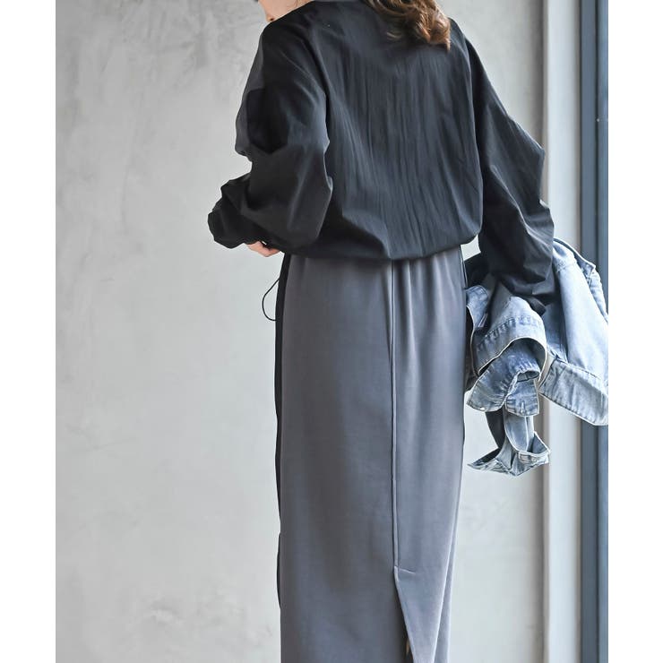 布帛切替裏毛プルオーバー×スカートセットアップ | rps | 詳細画像4 