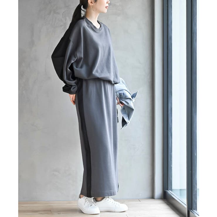 布帛切替裏毛プルオーバー×スカートセットアップ | rps | 詳細画像5 