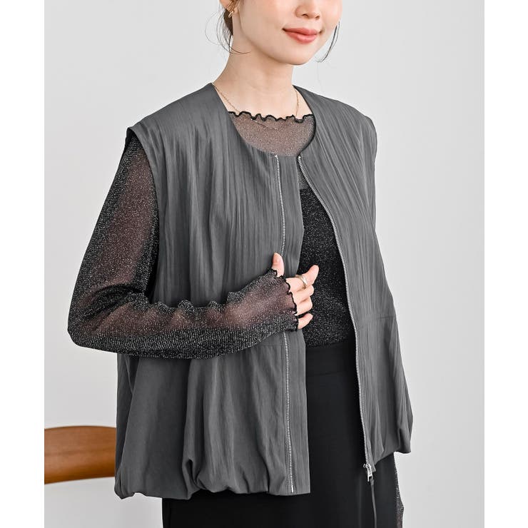 CHACグレー | フロントＺＩＰバルーンベスト | rps