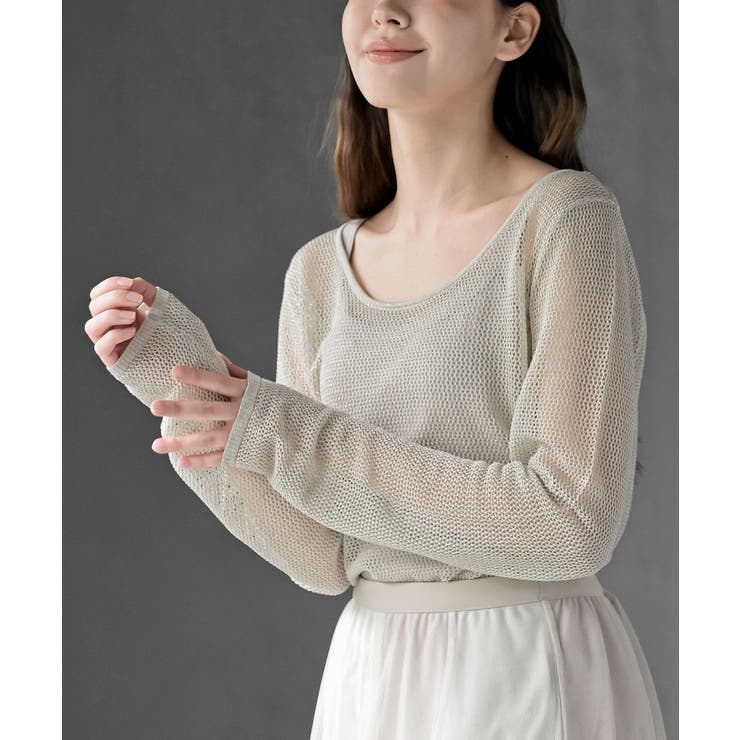 ボートネック透かしラメニットプルオーバー | rps | 詳細画像14 