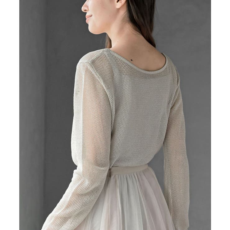 ボートネック透かしラメニットプルオーバー | rps | 詳細画像16 