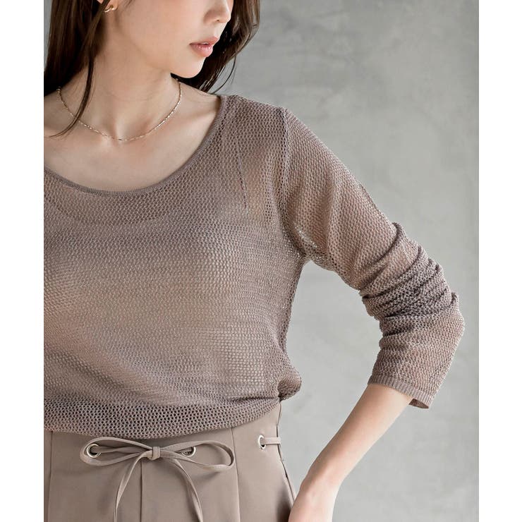 ボートネック透かしラメニットプルオーバー | rps | 詳細画像22 