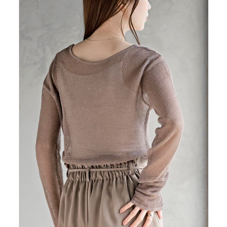 ボートネック透かしラメニットプルオーバー | rps | 詳細画像24 