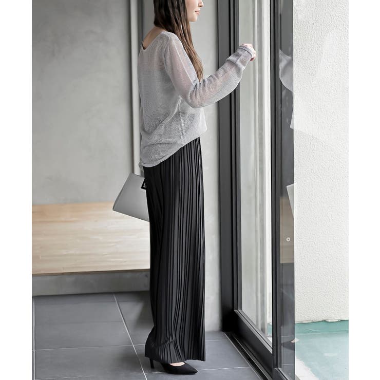 ボートネック透かしラメニットプルオーバー | rps | 詳細画像5 