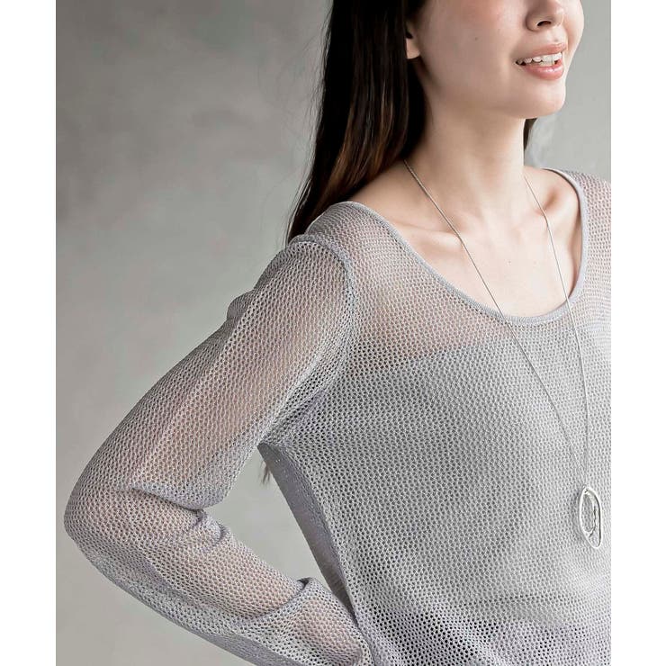 ボートネック透かしラメニットプルオーバー | rps | 詳細画像9 