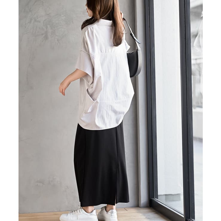 シワ加工スキッパーシャツ | rps | 詳細画像12 