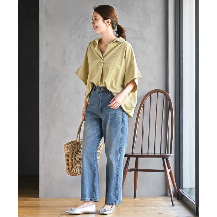 シワ加工スキッパーシャツ | rps | 詳細画像18 