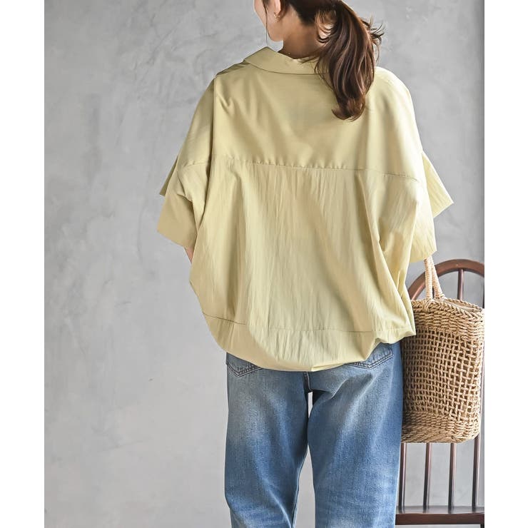 シワ加工スキッパーシャツ | rps | 詳細画像20 