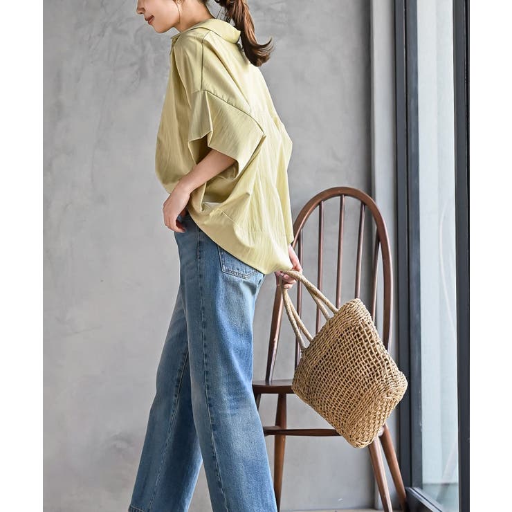 シワ加工スキッパーシャツ | rps | 詳細画像21 