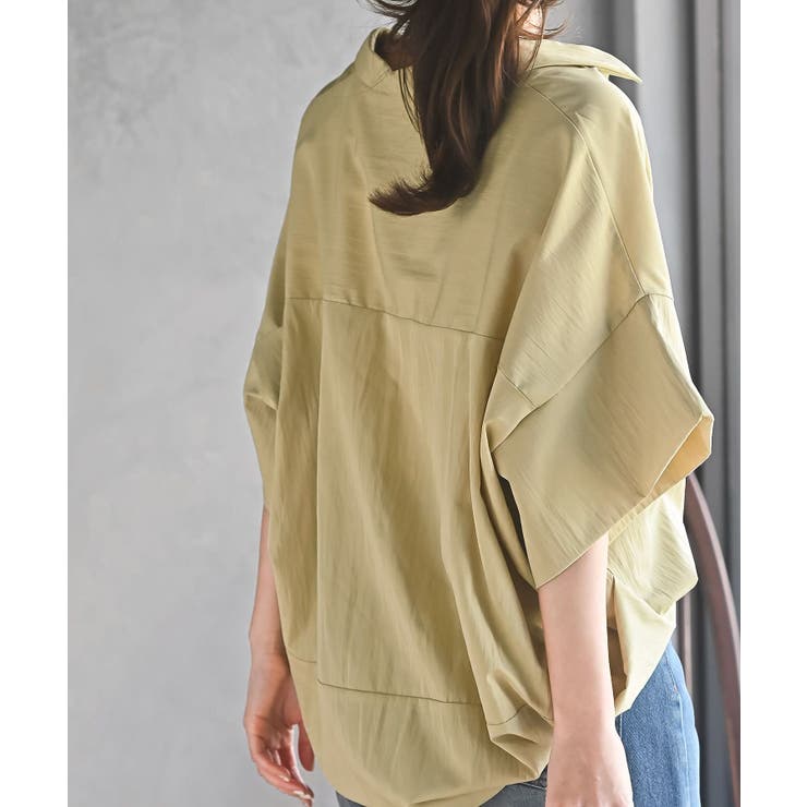 シワ加工スキッパーシャツ | rps | 詳細画像23 