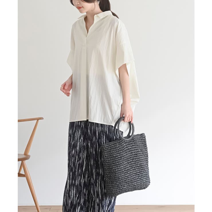 シワ加工スキッパーシャツ | rps | 詳細画像27 