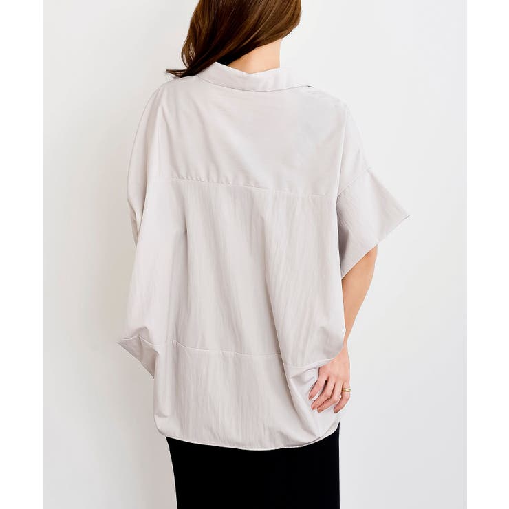 シワ加工スキッパーシャツ | rps | 詳細画像32 