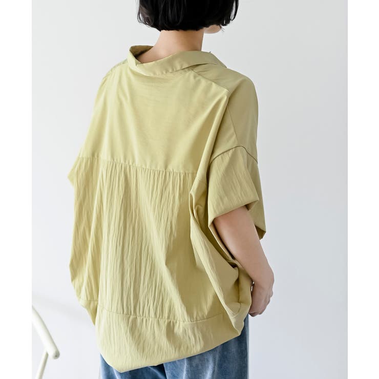 シワ加工スキッパーシャツ | rps | 詳細画像35 