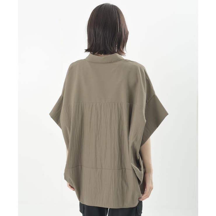 シワ加工スキッパーシャツ | rps | 詳細画像38 