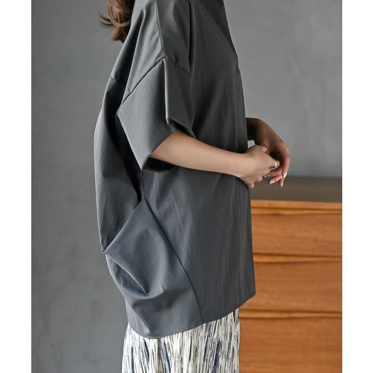 シワ加工スキッパーシャツ | rps | 詳細画像6 