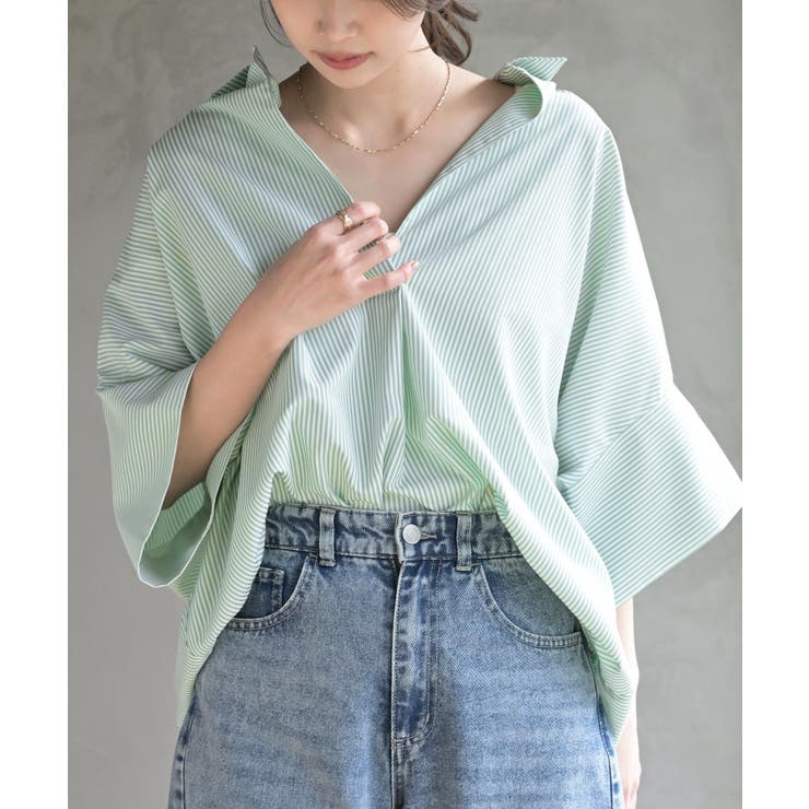 ストライプドルマンスキッパーシャツ | rps | 詳細画像1 