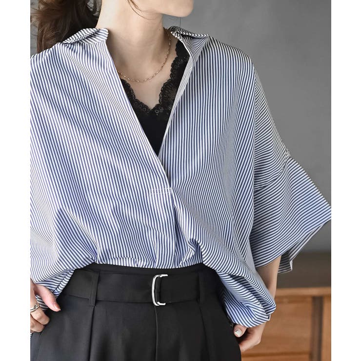 ストライプドルマンスキッパーシャツ | rps | 詳細画像14 