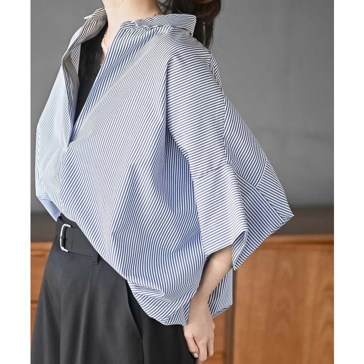 ストライプドルマンスキッパーシャツ | rps | 詳細画像16 