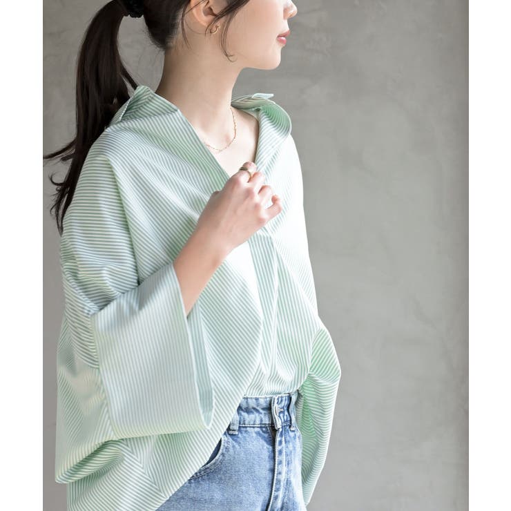 ストライプドルマンスキッパーシャツ | rps | 詳細画像31 