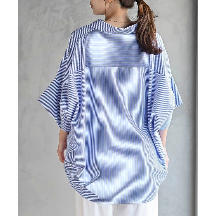 ストライプドルマンスキッパーシャツ | rps | 詳細画像7 