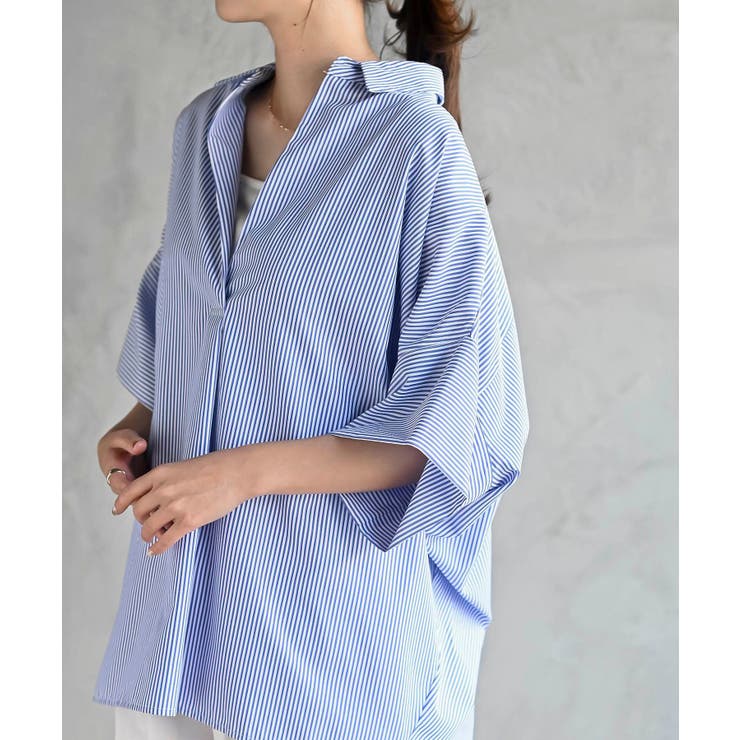 ストライプドルマンスキッパーシャツ | rps | 詳細画像8 