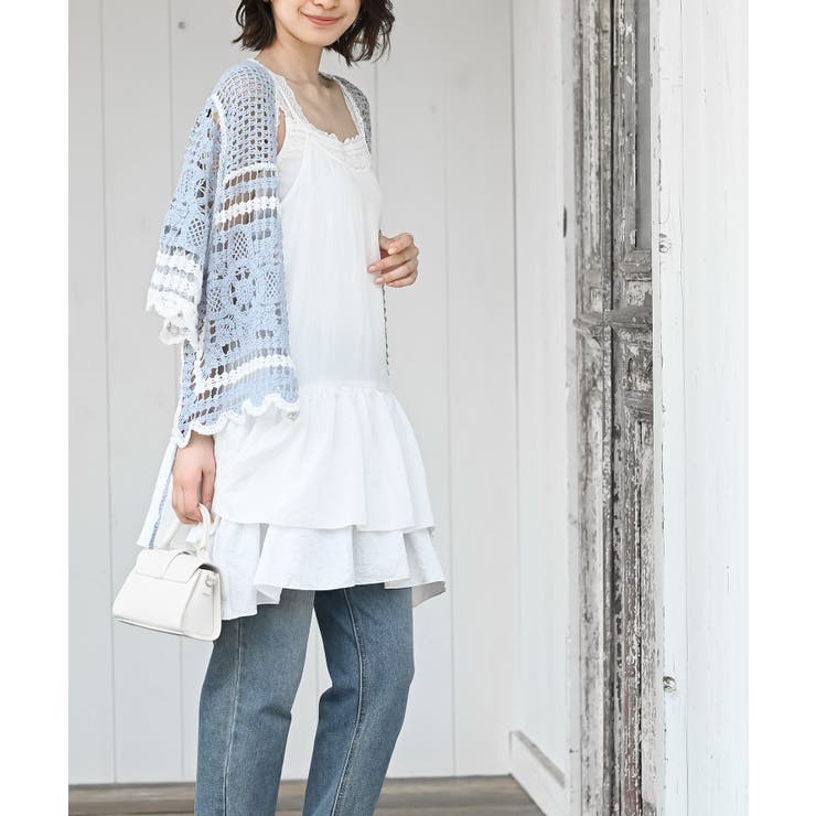 シワ加工サテン裾フリルキャミチュニック | rps | 詳細画像11 