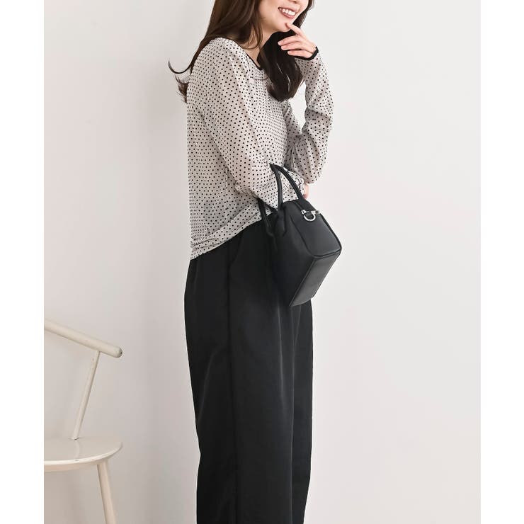 フロッキードットチュールクルーネッククプルオーバー | rps | 詳細画像12 