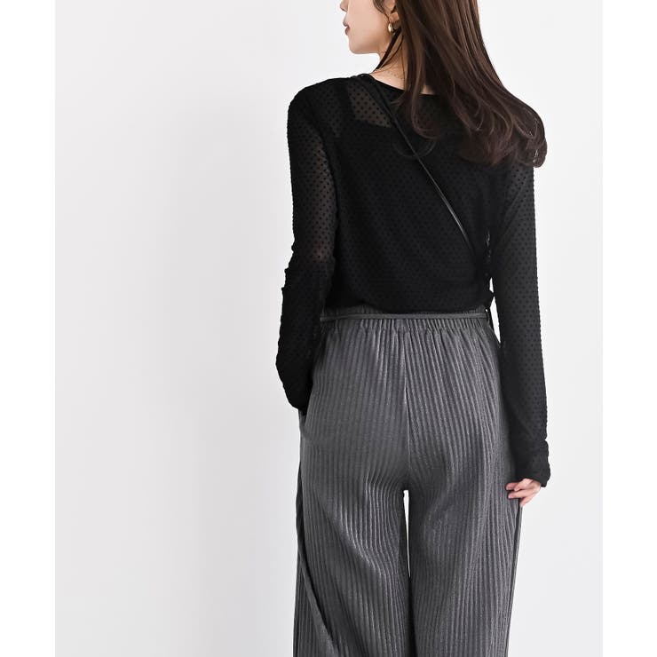 フロッキードットチュールクルーネッククプルオーバー | rps | 詳細画像20 