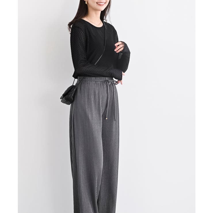 フロッキードットチュールクルーネッククプルオーバー | rps | 詳細画像21 