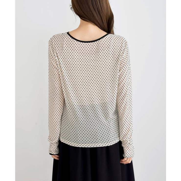 フロッキードットチュールクルーネッククプルオーバー | rps | 詳細画像30 